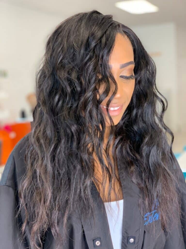 Mid-Back Layered Hair With Natural Waves — Simple Sew in Hairstyles