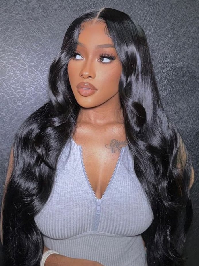 Mid-Back Sew In With Glossy Waves And Curtain Bangs — Simple Sew in Hairstyles