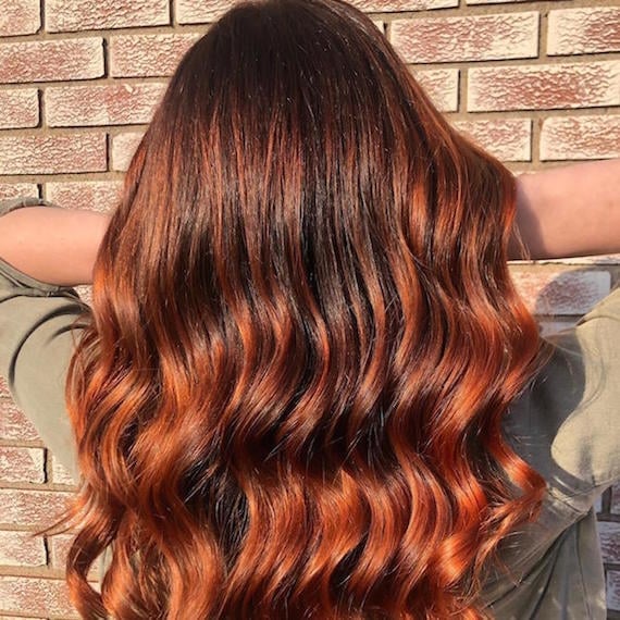 Wavy Hair With Shadow Root and Utility Jacket — Simple Shadow Root
