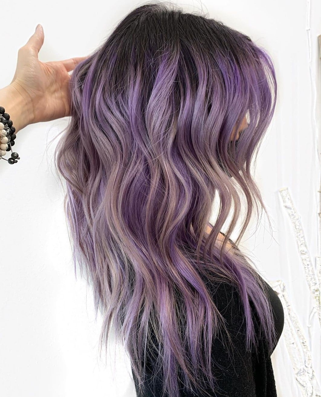 Wavy Hair With Shadow Root and Tank Top — Simple Shadow Root