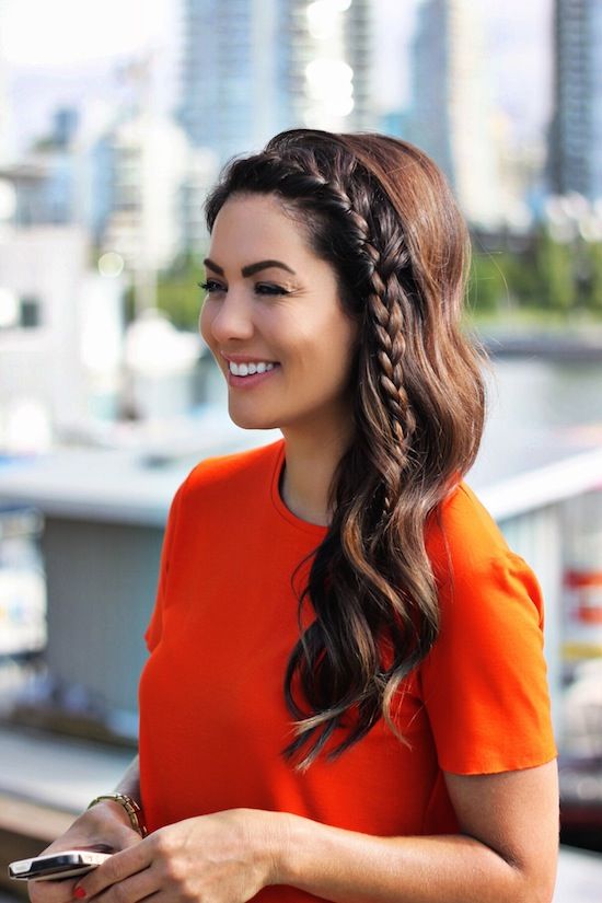 Mid-Back Dark Brown Loose Braid — Simple Side Part Hairstyles