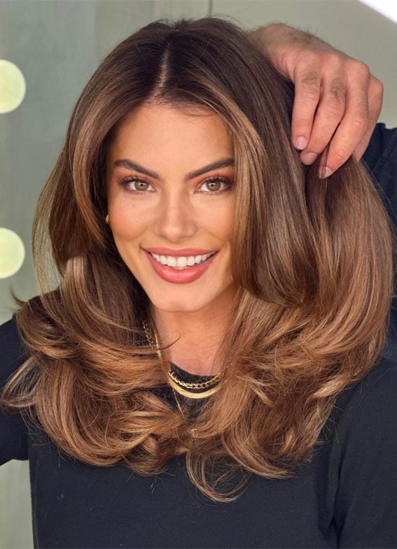 Long Hair With Face-Framing Layers — Simple Side Part Hairstyles