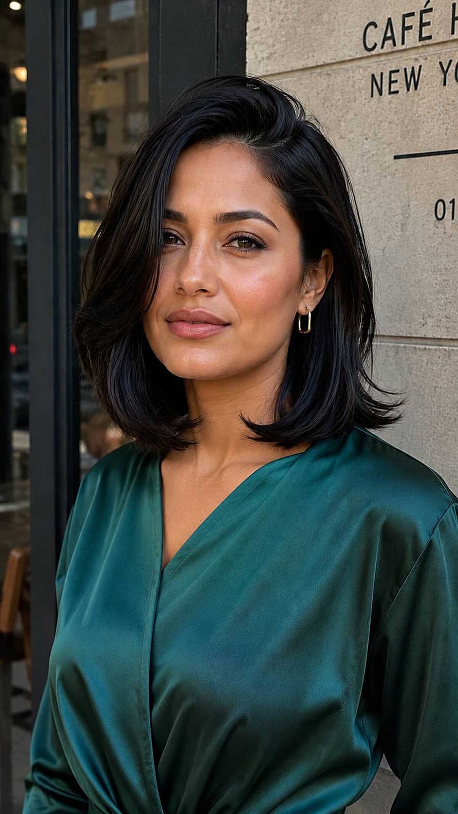 Collarbone Lob With Side-Swept Bangs — Simple Side Part Hairstyles