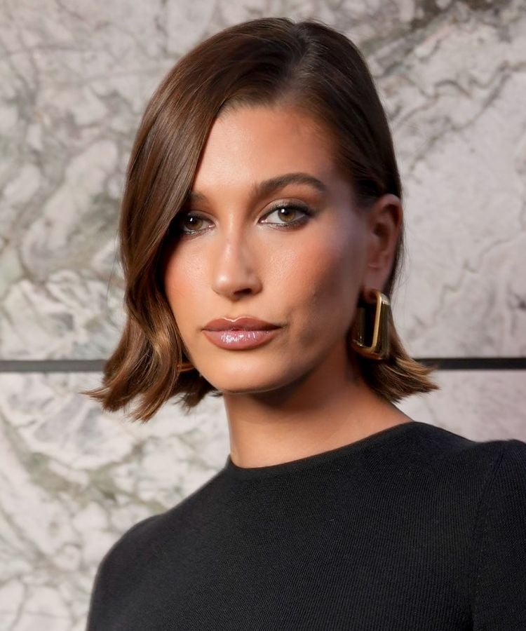 Dark Brown Bob With Subtle Dimension — Simple Side Part Hairstyles