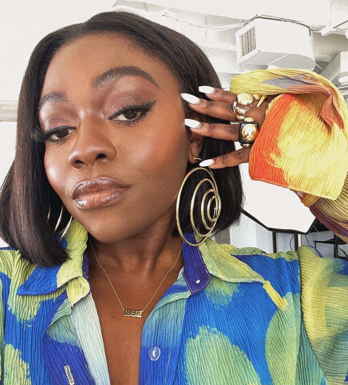 Sleek Black Collarbone Bob — Simple Silk Press Hairstyles