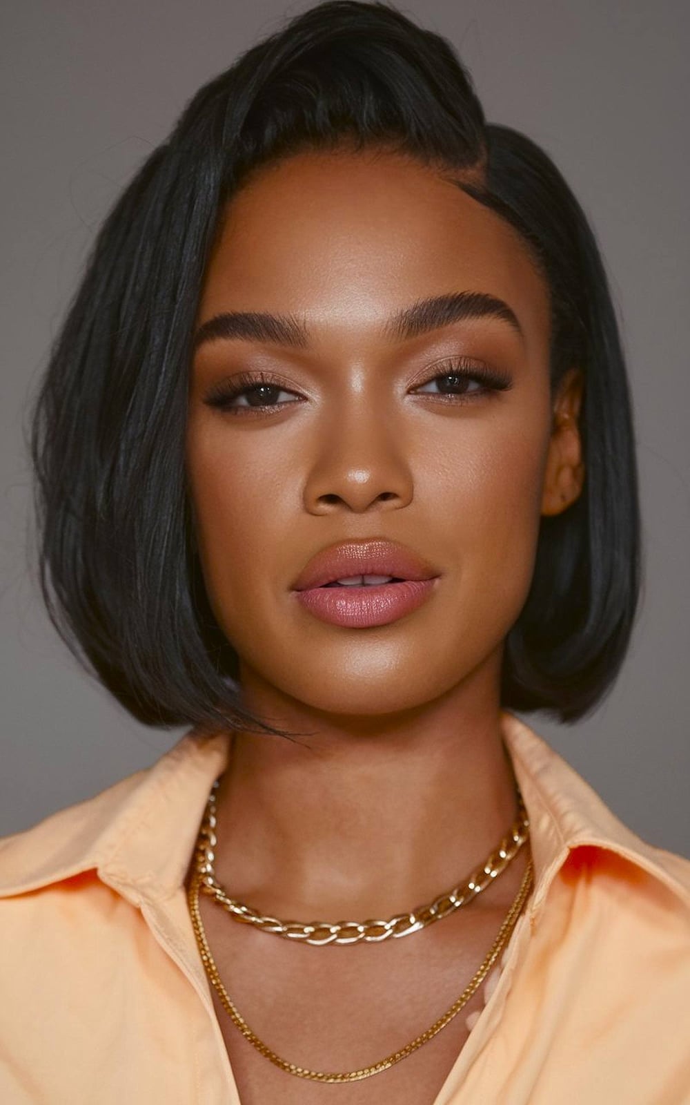 Dark Brown Bob With Soft Waves — Simple Silk Press Hairstyles
