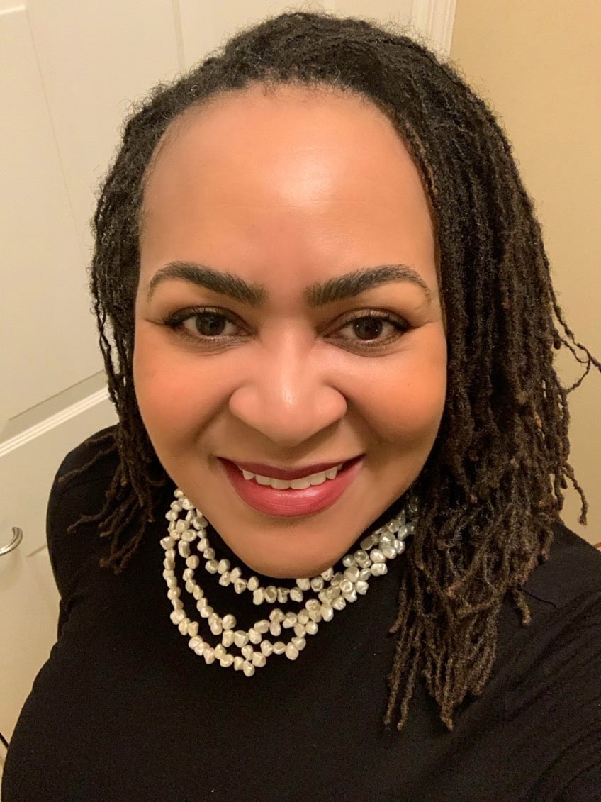Shoulder Length Gray Coily Locs Natural Style — Simple Sister Locs