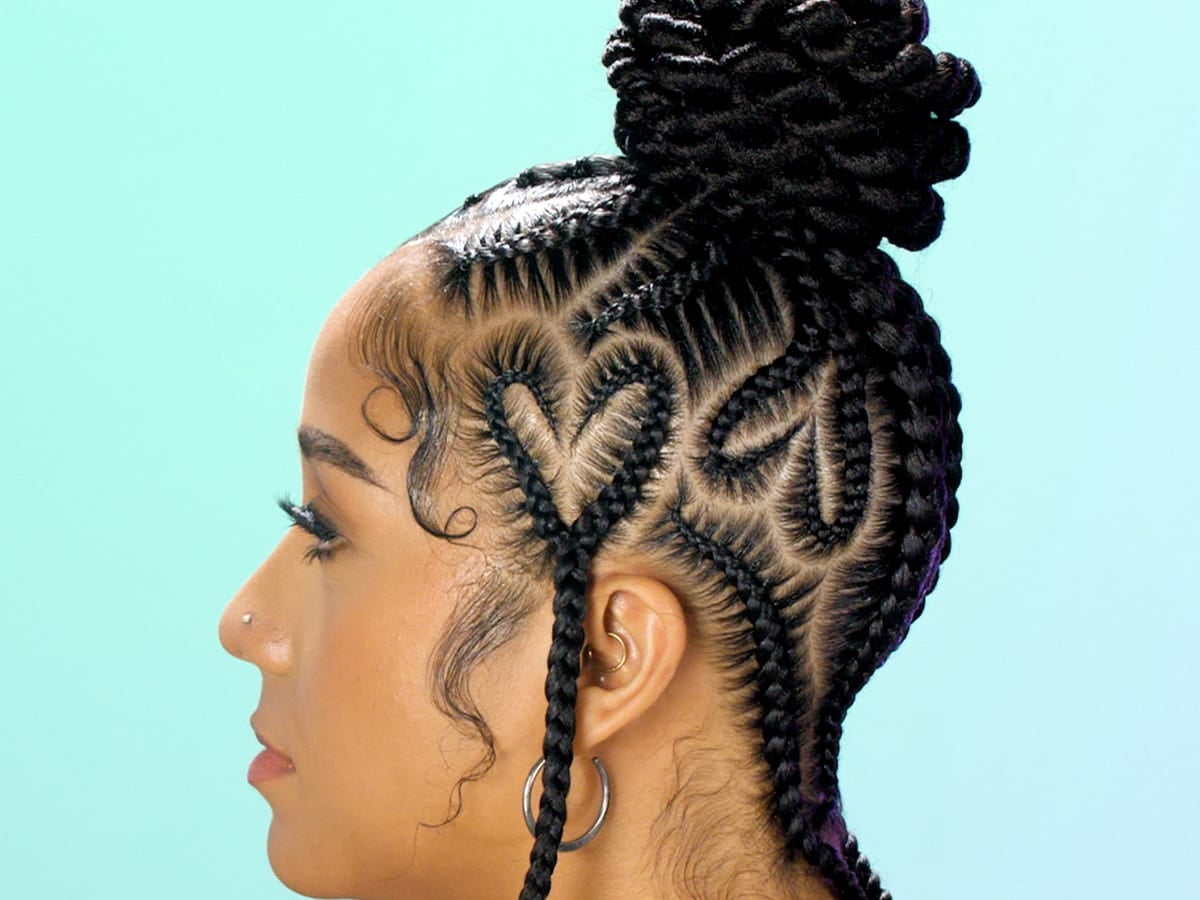 Heart Shape Stitch Braids Heart Shape Stitch Braids — Simple Stitch Braids Hairstyles
