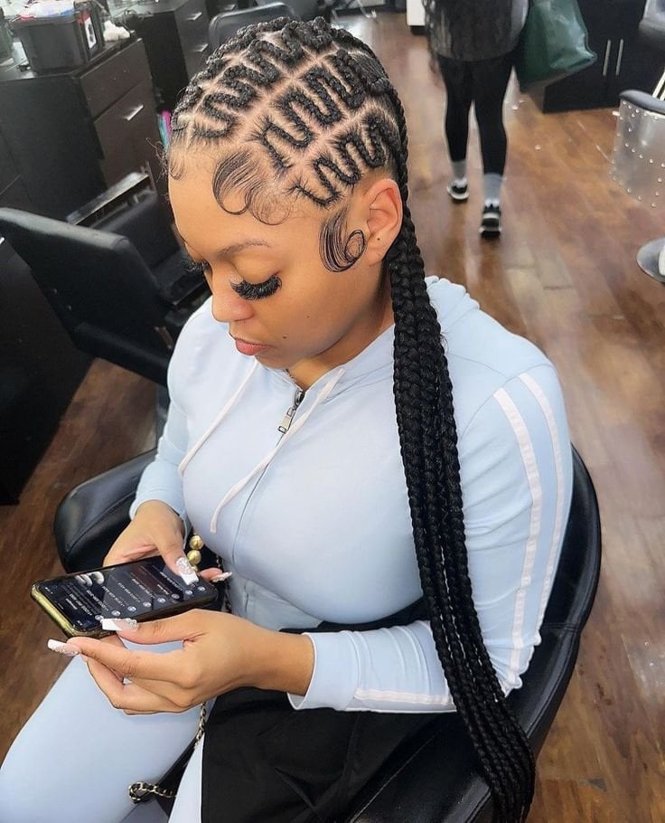 Square Pattern Stitch Braids Square Pattern Stitch Braids — Simple Stitch Braids Hairstyles
