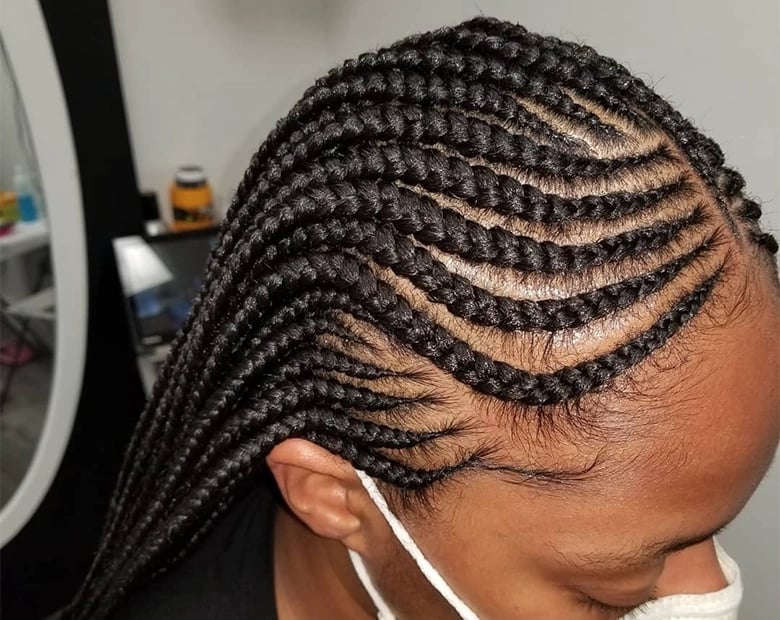 Neatly Parted Side Stitch Braids Neatly Parted Side Stitch Braids — Simple Stitch Braids Hairstyles