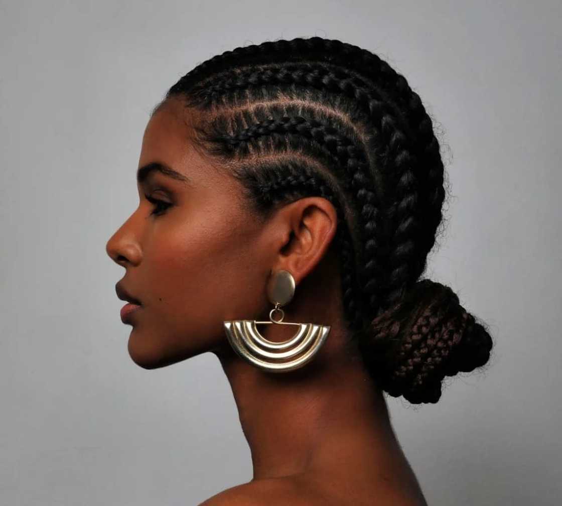 Stitch Braids Into A Low Bun Stitch Braids Into A Low Bun — Simple Stitch Braids Hairstyles