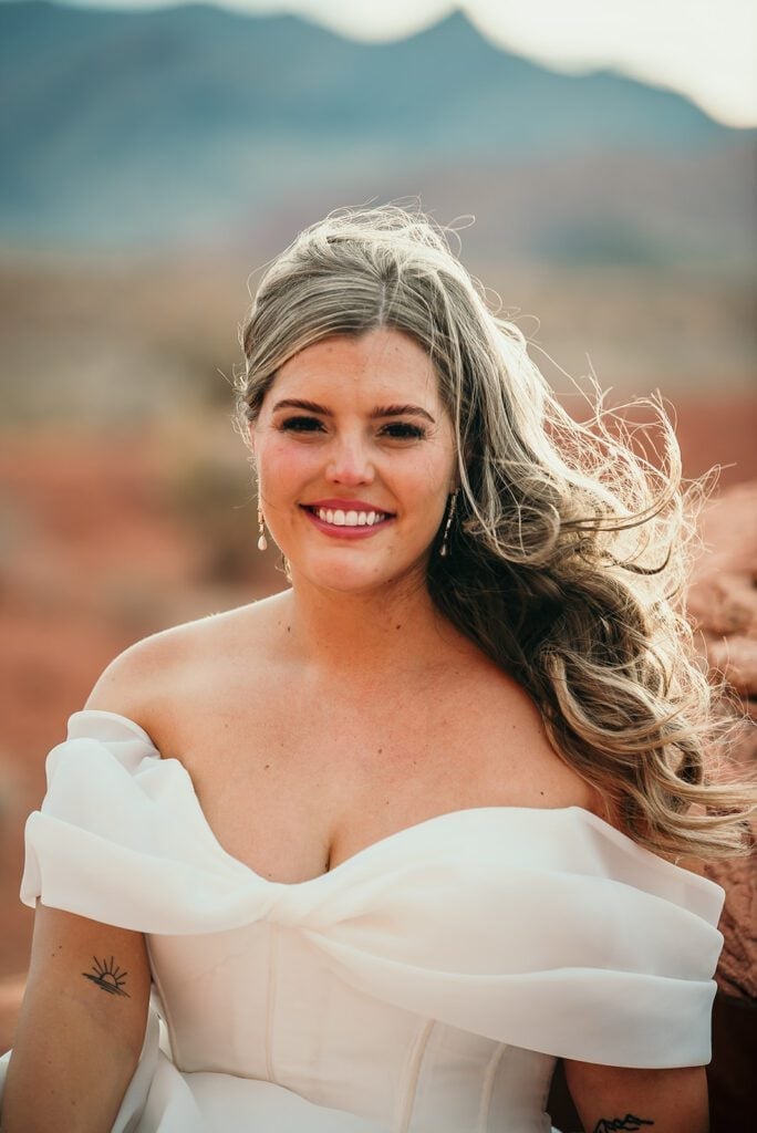 Mid-Back Blonde Blowout With Side-Swept Bangs — Simple Strapless Dresses Hairstyles