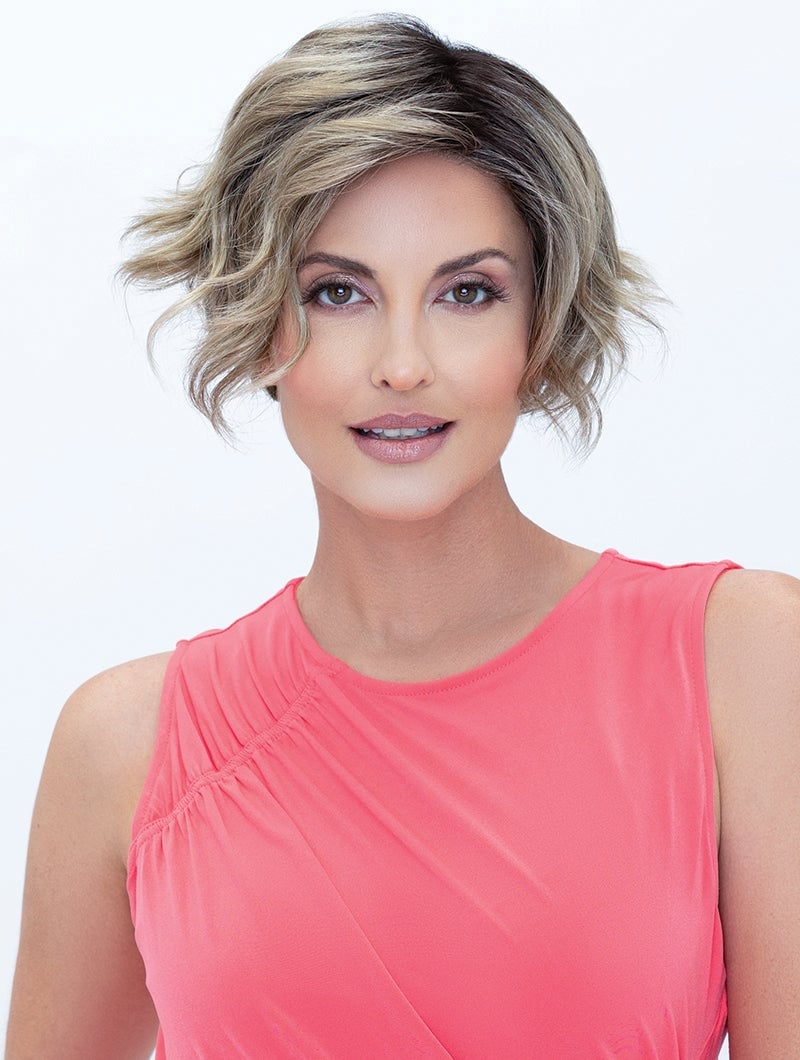 Ash Blonde Shag Bob with Curtain Bangs — Simple Styling Wig