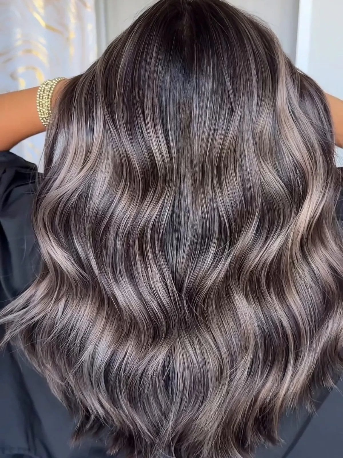 Dark Brown With Ash Blonde Highlights — Simple Textured Hair