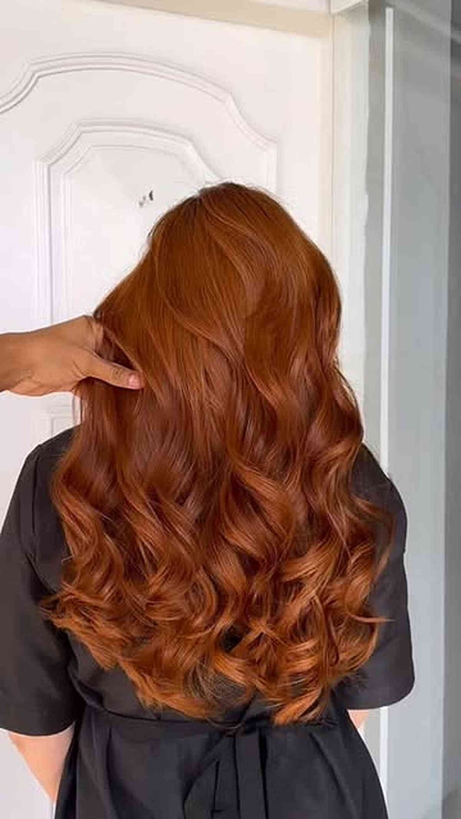 Vibrant Copper Mid-Back Waves — Simple Textured Hair