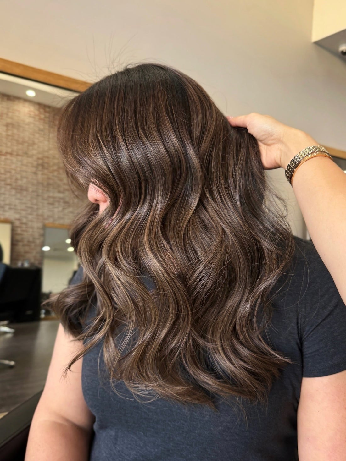 Wavy Mid-Back With Dimensional Color — Simple Textured Hair