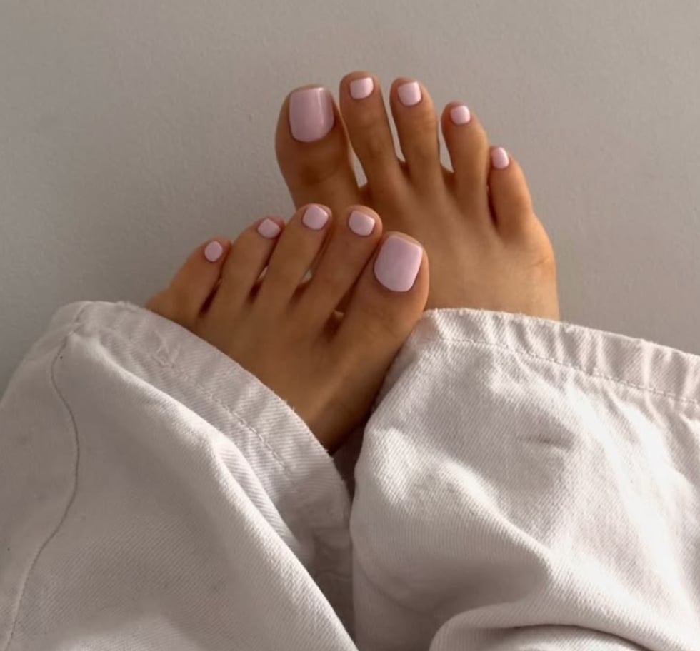 Soft Pastel Pink Creamy Toenails — Simple Toenail Colors