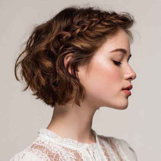 Chin Length Bob With Braided Accent — Simple Trending Hairstyle