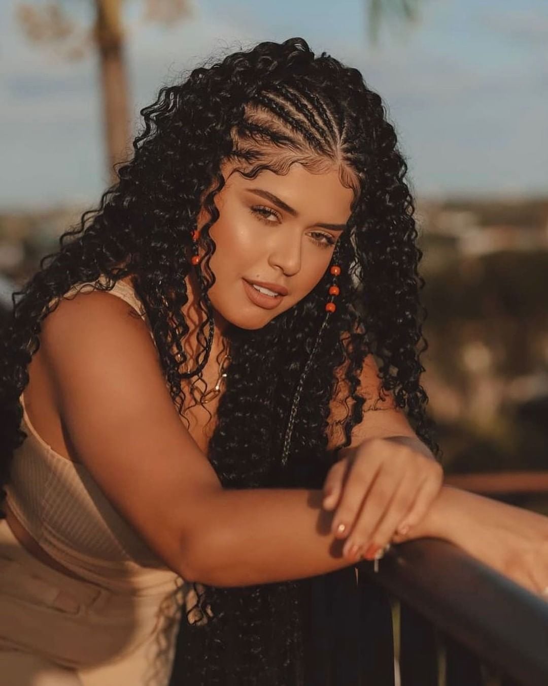 Fulani Braids With Blonde Highlights And Curls — Simple Tribal Braids Hairstyles