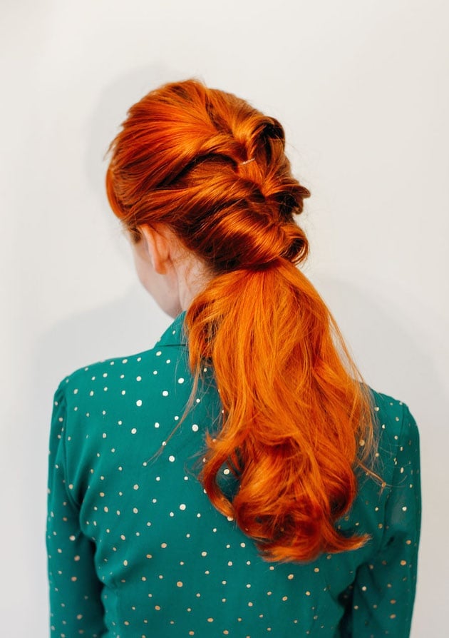 Fiery Orange Twisted Ponytail — Simple Twisted Styles