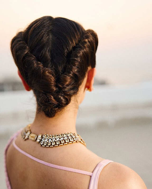 Structured Dark Brown Twisted Updo — Simple Twisted Styles