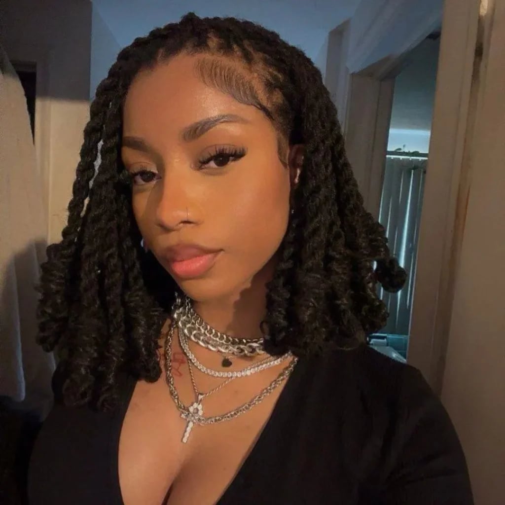 Shoulder Length Neat Twisted Braids, Black — Simple Twisted Styles