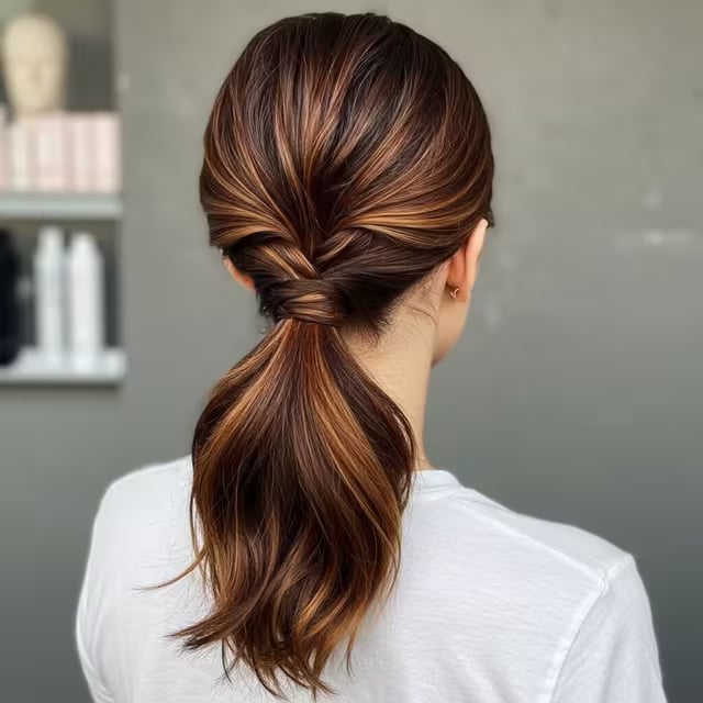 Ponytail With Twisted Hair Detail — Simple Twisted Styles