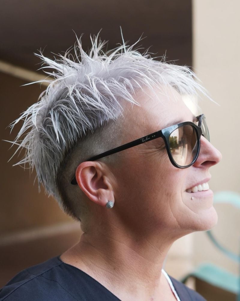 Ash Blonde Spiky Undercut Pixie — Simple Undercut Hairstyles
