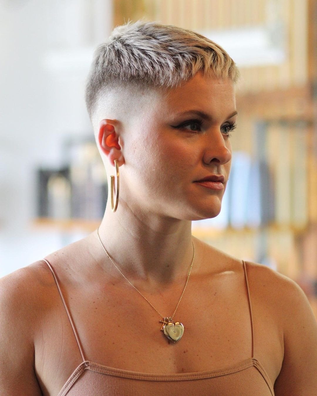 Ash Blonde Textured Pixie Crop Undercut — Simple Undercut Hairstyles