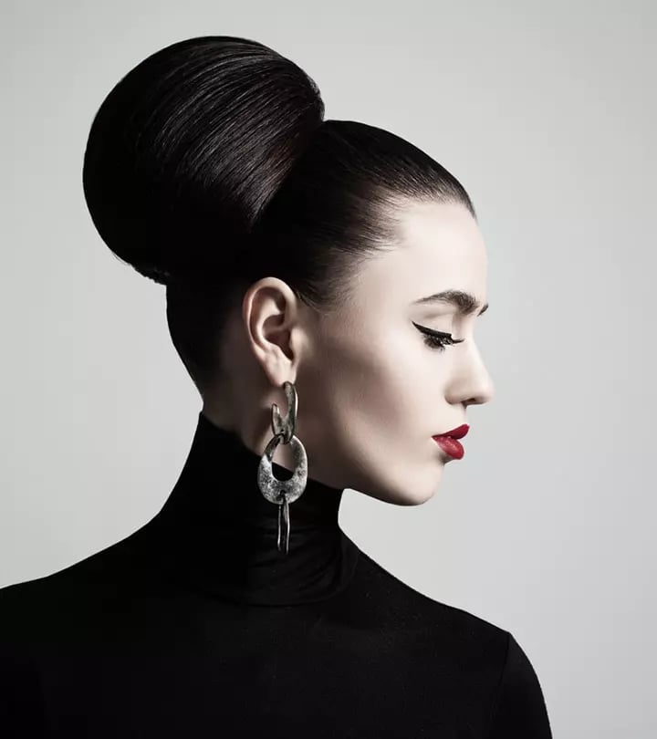 Ethereal Light Brown Chignon With Wispy Bangs Ethereal Light Brown Chignon With Wispy Bangs — Simple Updo Hair