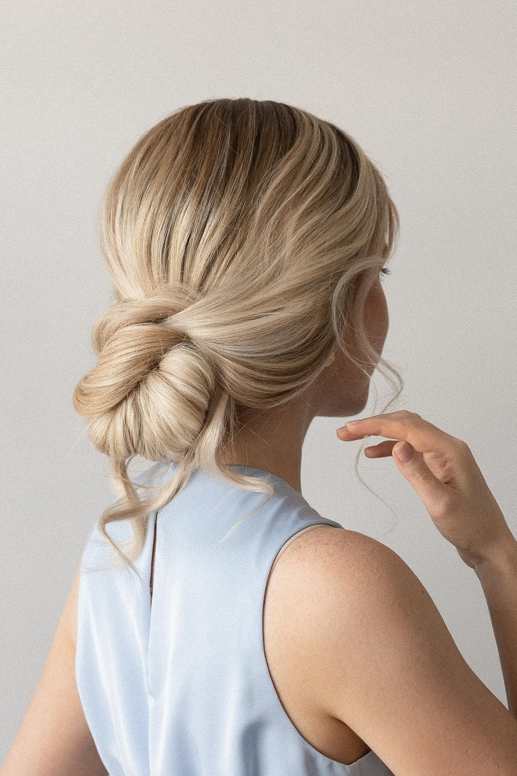 Voluminous Twisted Updo With Ash Blonde Highlights, Mid-Back Voluminous Twisted Updo With Ash Blonde Highlights, Mid-Back — Simple Updo Hair