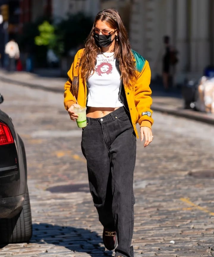 Brown Leather Bomber Jacket Outfit — Simple Varsity Jacket Outfits