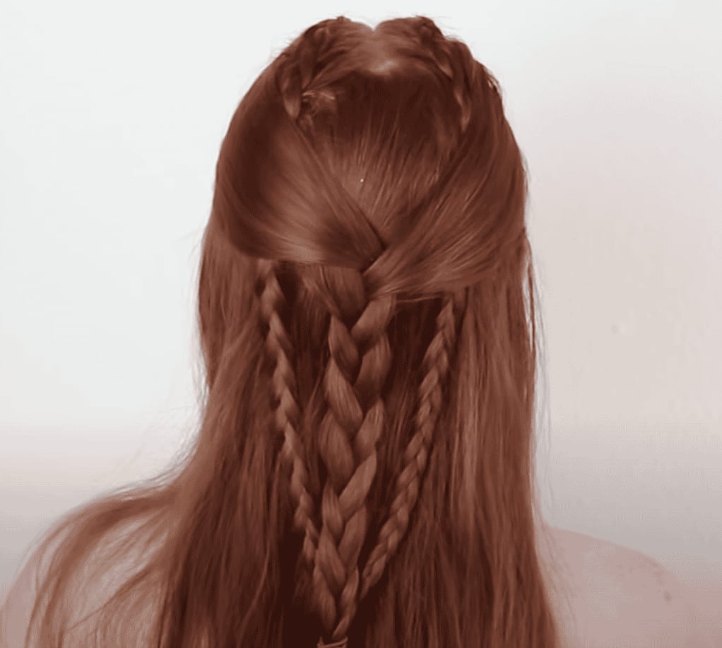 Medium Brown Mid-Back Braids — Simple Viking Braids