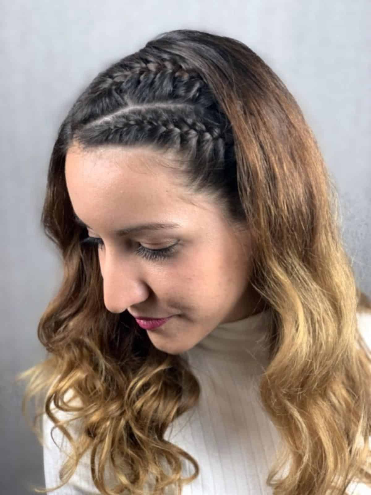 Easy Half Up Side Braids — Simple Viking Braids