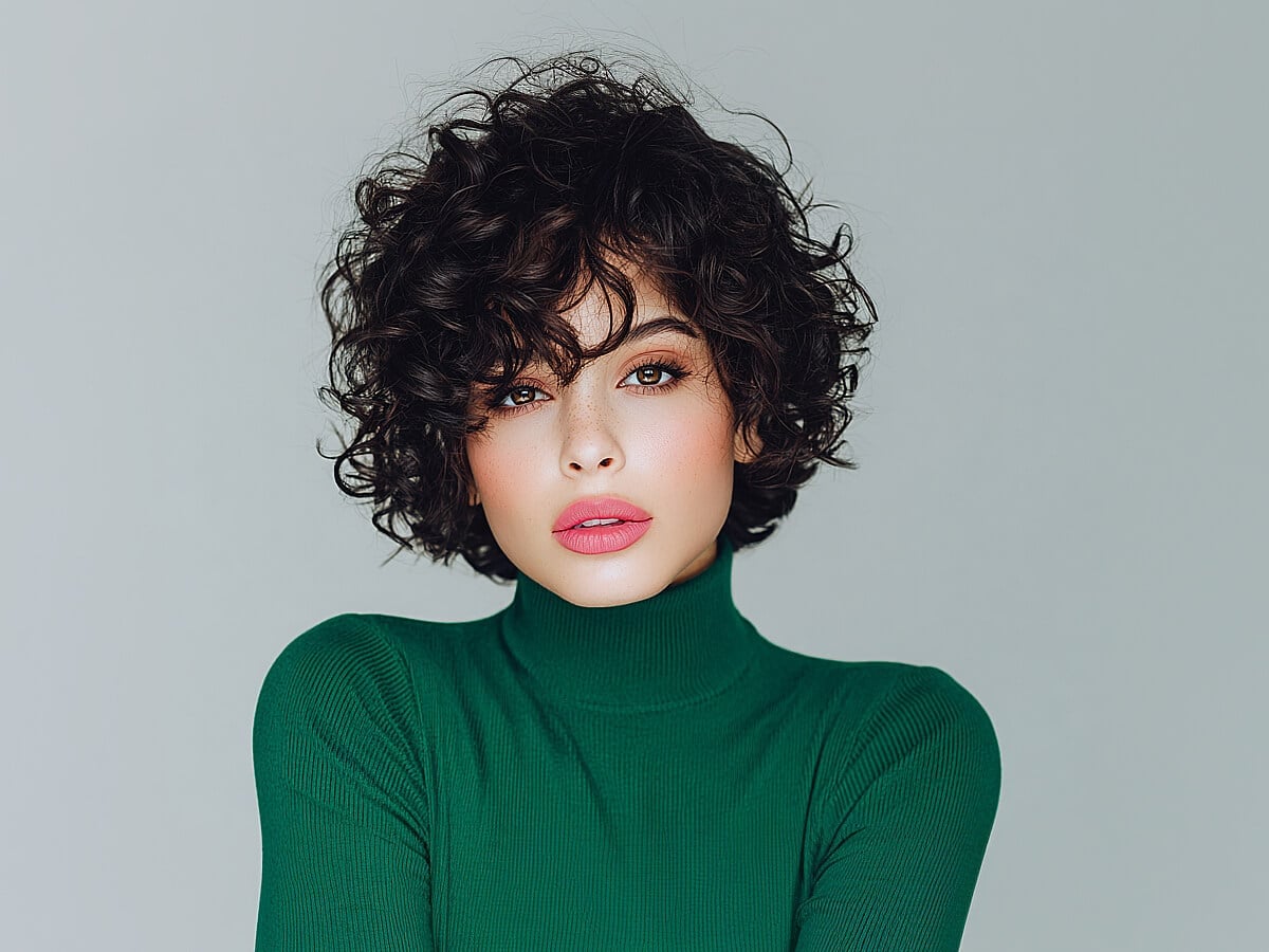 Short Curly Cut With Dense Curls Short Curly Cut With Dense Curls — Simple Volume Hair