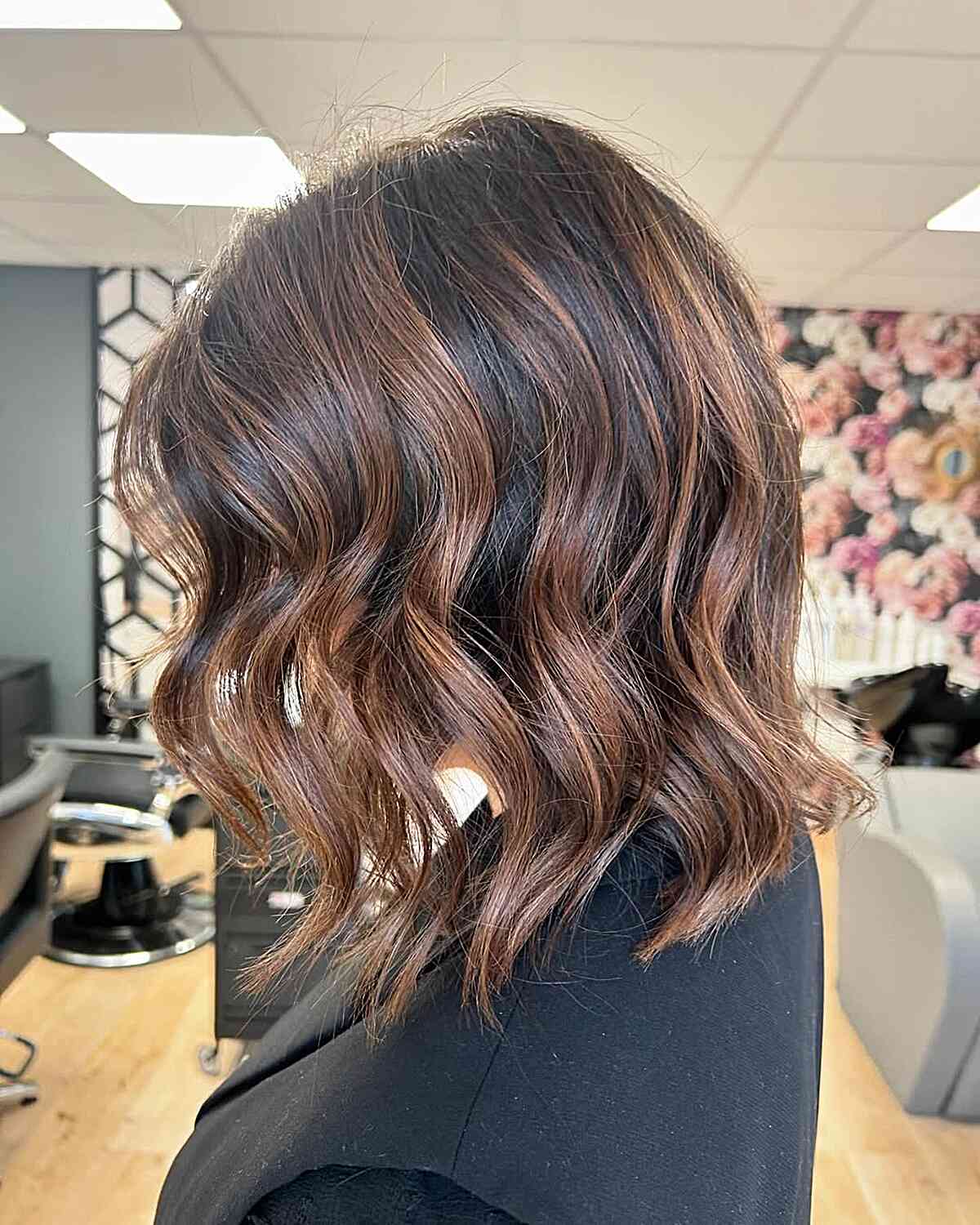 Polished Brown Bob With Subtle Highlights — Simple Wavy Hairstyles