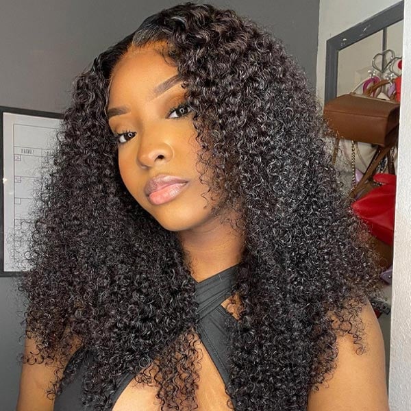 Mid-Back Kinky Curly Hair, Black — Simple Wig Hair