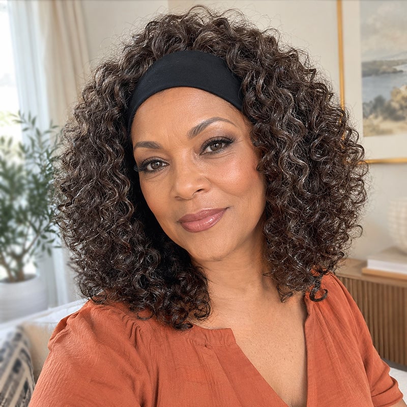 Shoulder Length Gray Curls With Side Part — Simple Wig Hair
