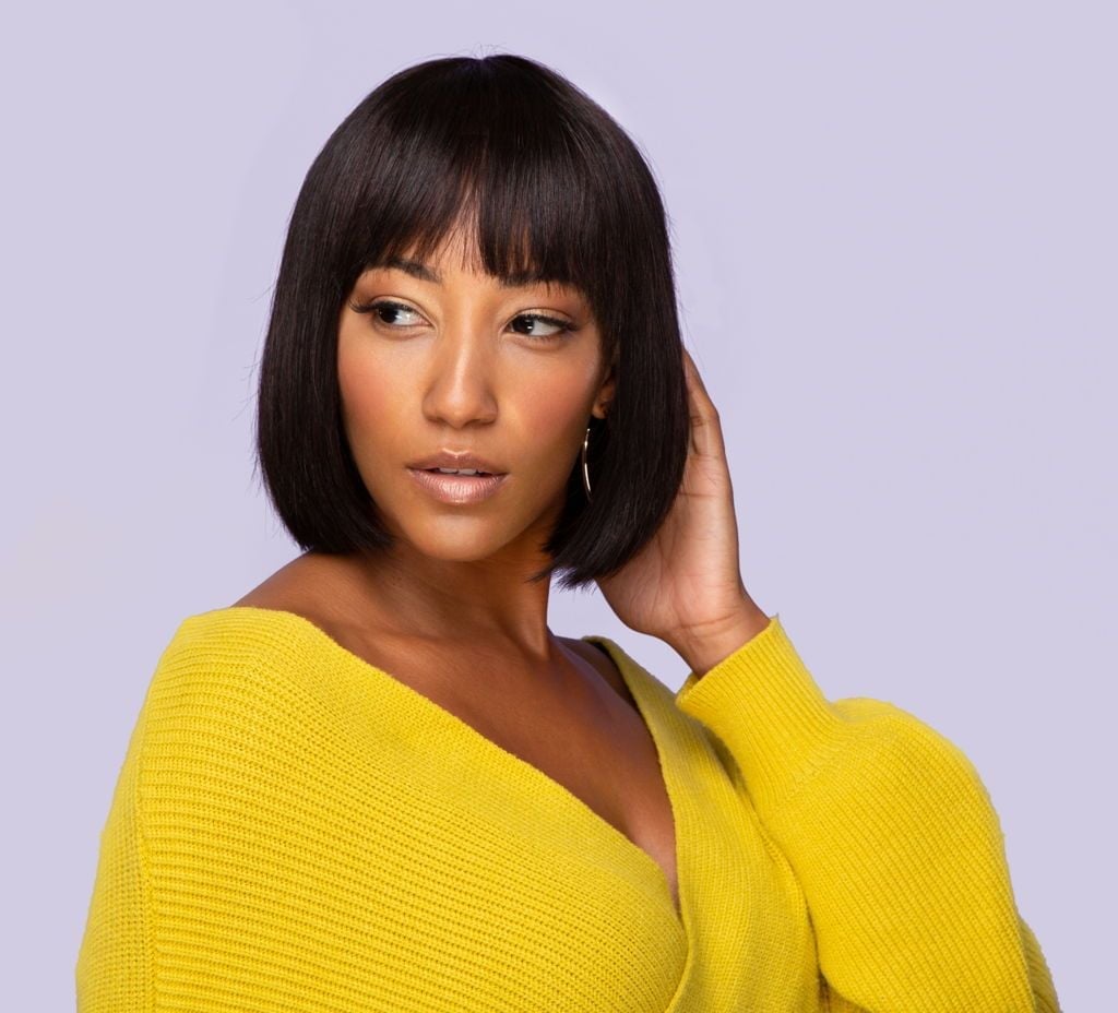 Collarbone Bob With Blunt Bangs — Simple Wig Hair