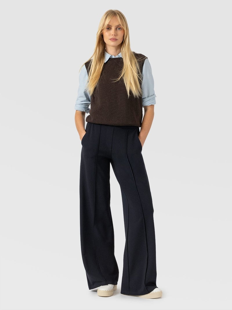 Light blue button-down shirt with sweater vest — Smart Casual Outfits