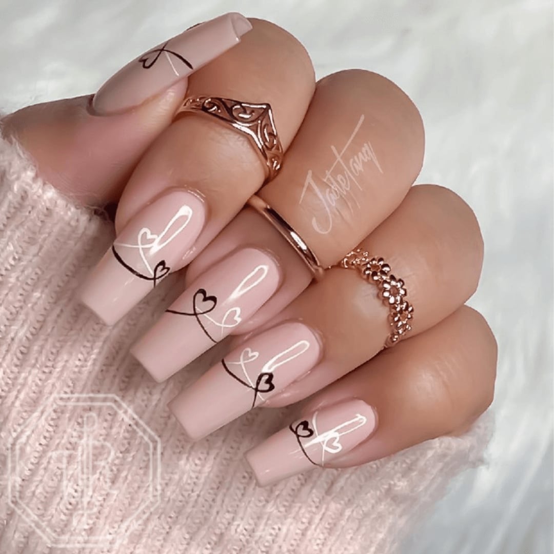 Medium Sheer Nude Squoval Nails