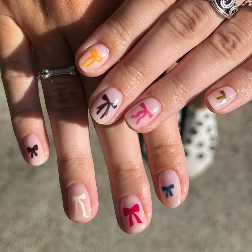 Crisp White French Tip Squoval Nails