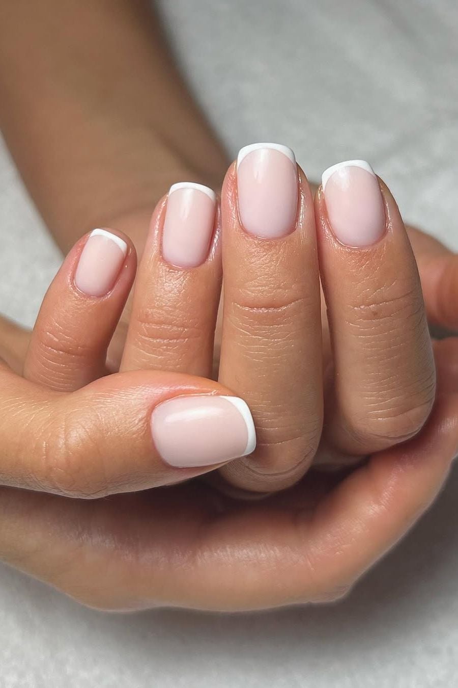Perfect French Manicure Squoval Nails