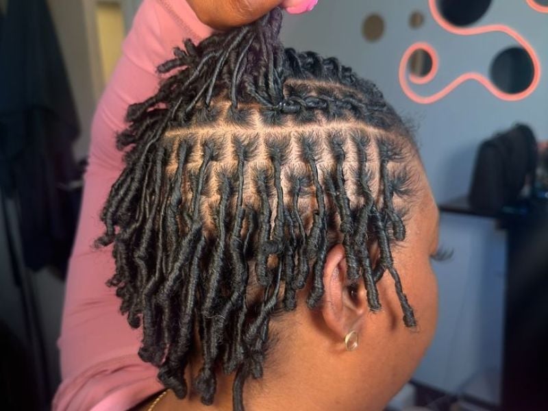 Shoulder Length Sectioned Starter Locs