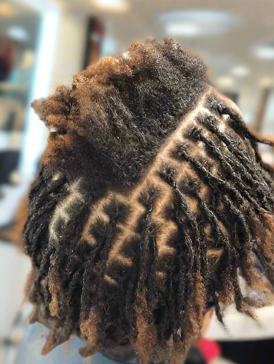 Short Starter Locs Neat Grid Parting
