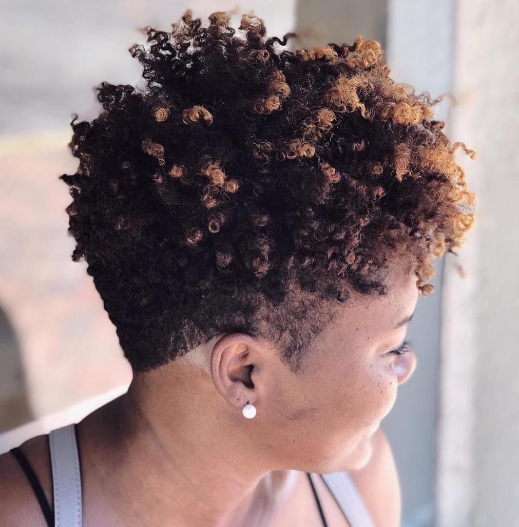 Tapered Cut With Blonde Highlights Tapered Cut With Blonde Highlights — Trendy 4c Hair