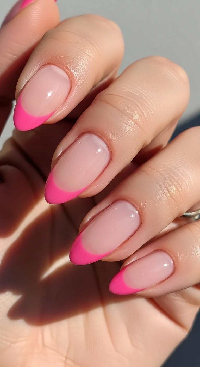 Pale Pink Marble Medium Almond Nails Pale Pink Marble Medium Almond Nails — Trendy Almond Nails