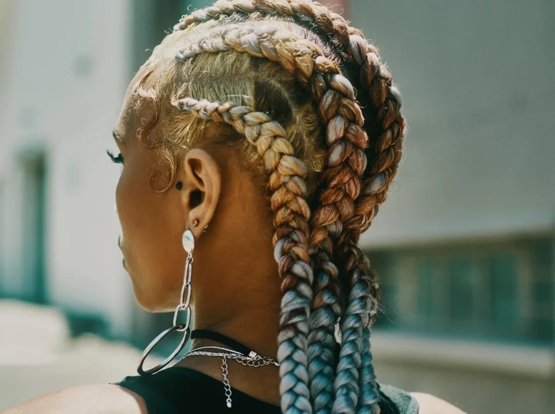 Precise Black Stitch Braids to Mid-Back — Trendy Braids to the Back