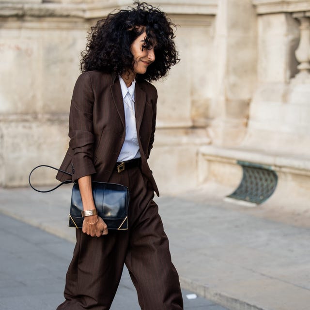 Brown Leather Blazer with Denim — Trendy Brown Outfits