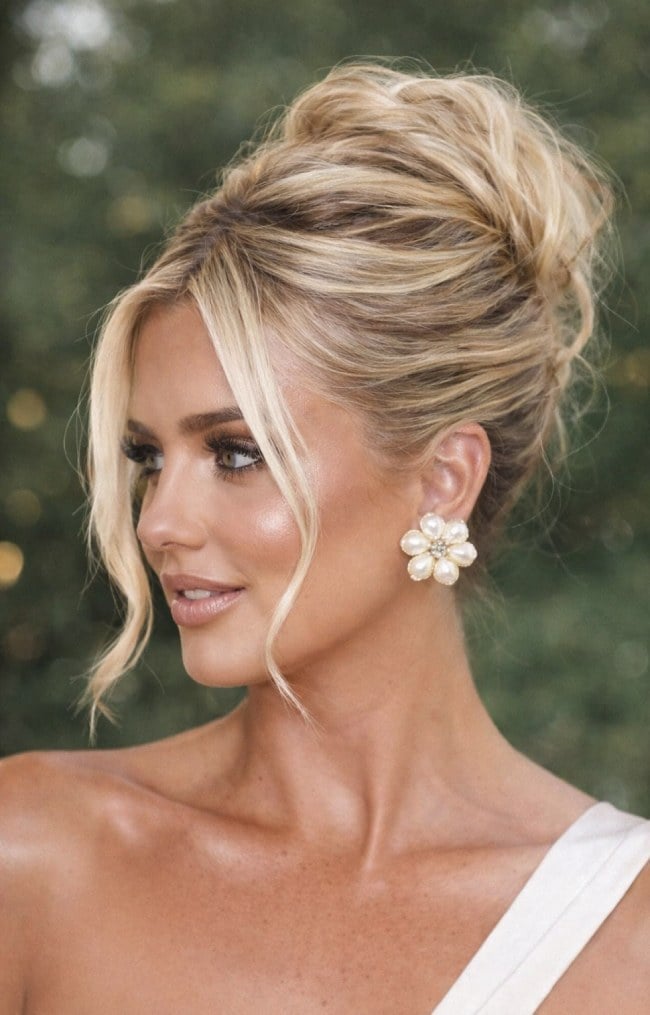 Champagne Blonde Romantic Updo Champagne Blonde Romantic Updo — Trendy Elegant Updo
